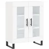 Image de vidaXL Buffet haut Blanc 69,5x34x180 cm Bois d'ingÃ©nierie