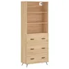 Image de Buffet haut Chêne sonoma 69,5x34x180 cm Bois d'ingénierie