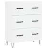 Image de vidaXL Buffet haut Blanc 69,5x34x180 cm Bois d'ingÃ©nierie