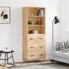 Image de vidaXL Buffet haut Chêne sonoma 69,5x34x180 cm Bois d'ingénierie
