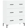 Image de vidaXL Vidaxl Buffet Haut Blanc 69,5x34x180 Cm Bois D'ingénierie