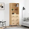 Image de vidaXL Buffet haut Chêne sonoma 69,5x34x180 cm Bois d'ingénierie