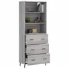 Image de vidaXL Vidaxl Buffet Haut Sonoma Gris 69,5x34x180 Cm Bois D'ingénierie