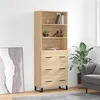 Image de vidaXL Buffet haut Chêne sonoma 69,5x34x180 cm Bois d'ingénierie