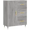 Image de vidaXL Buffet haut Sonoma gris 69,5x34x180 cm Bois d'ingÃ©nierie