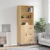 Image de Vidaxl Buffet Haut ChÃªne Sonoma 69,5x34x180 Cm Bois D'ingÃ©nierie