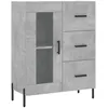 Image de vidaXL Vidaxl Buffet Haut Gris Béton 69,5x34x180 Cm Bois D'ingénierie