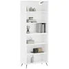 Image de vidaXL Buffet blanc 69,5x32,5x180 cm bois d'ingÃ©nierie