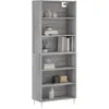 Image de vidaXL Buffet gris bÃ©ton 69,5x32,5x180 cm bois d'ingÃ©nierie