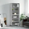 Image de vidaXL Buffet gris béton 69,5x32,5x180 cm bois d'ingénierie3189577