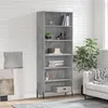 Image de vidaXL Buffet gris béton 69,5x32,5x180 cm bois d'ingénierie3189585