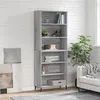 Image de vidaXL Buffet sonoma gris 69,5x32,5x180 cm bois d'ingénierie3189595