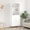 Image de vidaXL Buffet haut Blanc 69,5x34x180 cm Bois d'ingénierie3189933