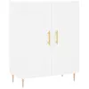 Image de vidaXL Buffet haut Blanc 69,5x34x180 cm Bois d'ingÃ©nierie