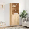 Image de vidaXL Buffet haut Chêne sonoma 69,5x34x180 cm Bois d'ingénierie