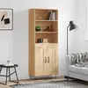Image de vidaXL Buffet haut Chêne sonoma 69,5x34x180 cm Bois d'ingénierie