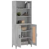 Image de vidaXL Buffet haut Gris bÃ©ton 69,5x34x180 cm Bois d'ingÃ©nierie