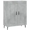 Image de vidaXL Buffet haut Gris bÃ©ton 69,5x34x180 cm Bois d'ingÃ©nierie