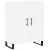 Image de vidaXL Buffet haut Blanc 69,5x34x180 cm Bois d'ingÃ©nierie