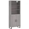 Image de Buffet haut Sonoma gris 69,5x34x180 cm Bois d'ingénierie