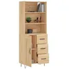 Image de Vidaxl Buffet Haut ChÃªne Sonoma 69,5x34x180 Cm Bois D'ingÃ©nierie