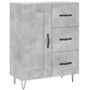 Image de vidaXL Buffet haut Gris bÃ©ton 69,5x34x180 cm Bois d'ingÃ©nierie