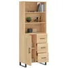 Image de vidaXL Buffet haut Chêne sonoma 69,5x34x180 cm Bois d'ingénierie