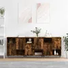 Image de vidaXL Buffets 3 pcs Chêne fumé Bois d'ingénierie3190146