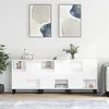 Image de vidaXL Buffets 3 pcs blanc brillant bois d'ingénierie3190159