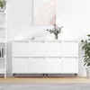 Image de vidaXL Buffets 2 pcs blanc bois d'ingénierie3190165