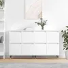 Image de vidaXL Buffets 2 pcs blanc bois d'ingÃ©nierie