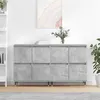 Image de vidaXL Buffets 2 pcs gris béton bois d'ingénierie3190169
