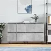 Image de vidaXL Buffets 2 pcs gris béton bois d'ingénierie3190177