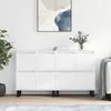 Image de vidaXL Buffets 2 pcs blanc bois d'ingénierie3190181