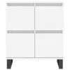 Image de vidaXL Buffets 2 pcs blanc bois d'ingÃ©nierie