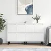 Image de vidaXL Buffets 2 pcs blanc brillant bois d'ingénierie3190183