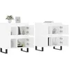 Image de vidaXL Buffets 2 pcs blanc brillant bois d'ingÃ©nierie