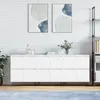 Image de vidaXL Buffets 3 pcs Blanc Bois d'ingénierie3190197