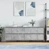Image de vidaXL Buffets 3 pcs gris béton bois d'ingénierie3190201