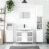 Image de vidaXL Ensemble de meubles salle de bain 3 pcs blanc bois d'ingénierie