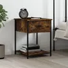 Image de vidaXL Table de chevet chêne fumé 44x45x58 cm bois d'ingénierie825847