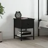 Image de vidaXL Vidaxl Table De Chevet Noir 34x35,5x45 Cm Bois D?Ingénierie