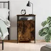 Image de vidaXL Table de chevet chêne fumé 40x42x60 cm bois d'ingénierie825867