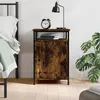 Image de vidaXL Table de chevet chÃªne fumÃ© 40x42x60 cm bois d'ingÃ©nierie