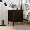 Image de vidaXL Table de chevet noir 40x42x50 cm bois d’ingénierie825983