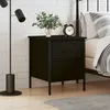 Image de vidaXL Table de chevet noir 40x42x50 cm bois d'ingÃ©nierie
