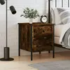Image de vidaXL Table de chevet chêne fumé 40x42x50 cm bois d'ingénierie825987