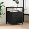 Image de vidaXL Table de chevet noir 44x45x60 cm bois d’ingénierie826003
