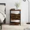 Image de vidaXL Table de chevet chêne fumé 40x42x56 cm bois d'ingénierie