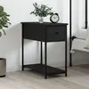 Image de vidaXL Table de chevet noir 30x60x60 cm Bois d’ingénierie826053